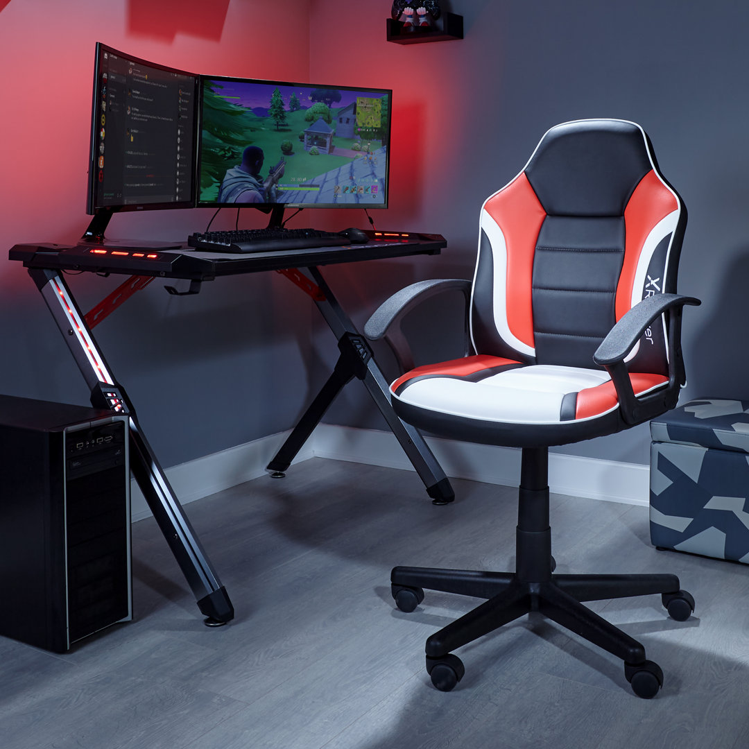 X Rocker Saturn Gaming Chair Red 95.2cm H X 57.5cm W X 57.5cm D
